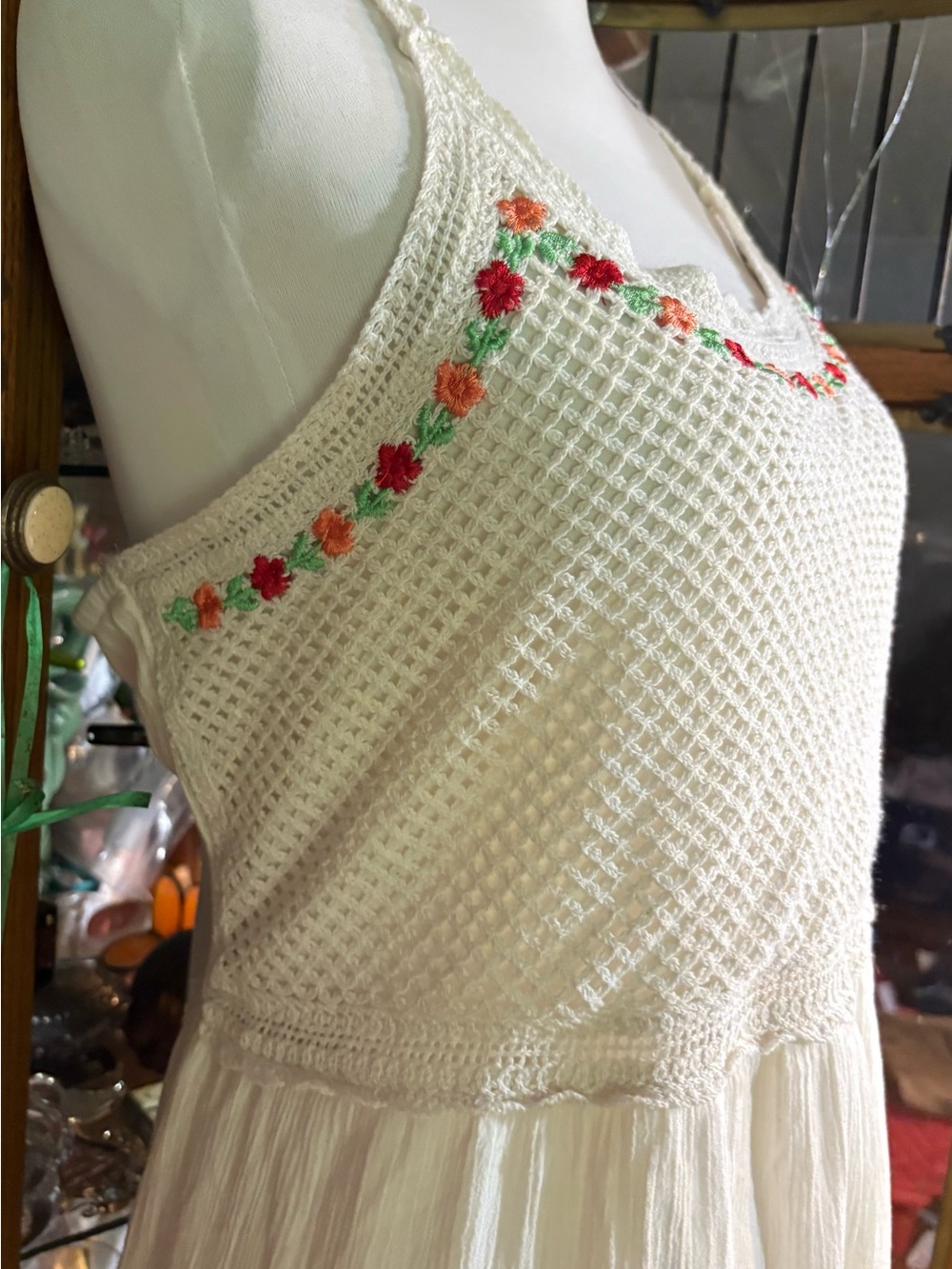 LC Lauren Conrad Ivory Waffle-Knit maxi dress xl - Picture 3 of 15
